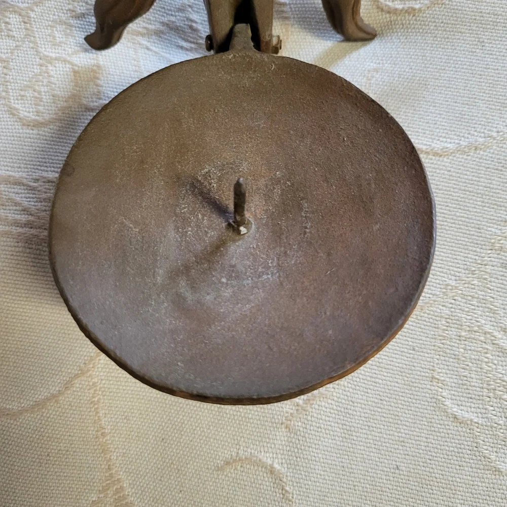 Vintage 90s sun  celestial boho wrought iron candle holder Wall sconce